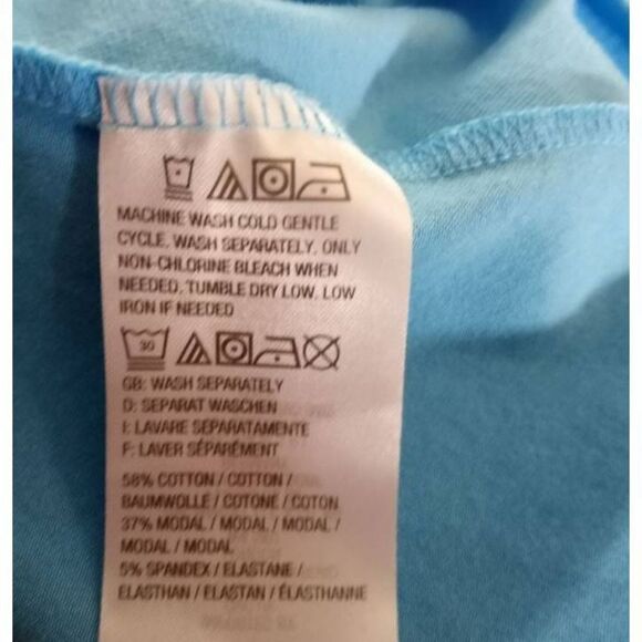 ISAAC MIZRAHI LIVE BLUE RUFFLE SHIRT SZ.S EUC - Picture 7 of 7